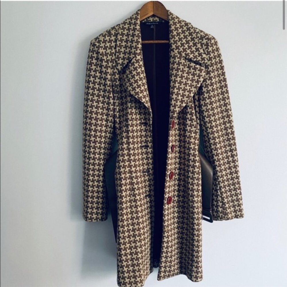 Le Chateau Vintage Beige and Brown Coat